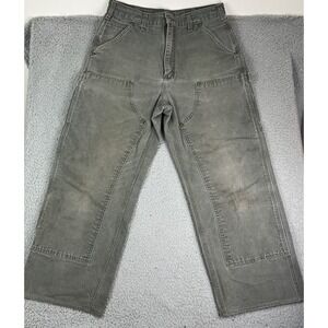 Vintage Carhartt Olive Green Double Knee Carpenter Pants B136 MOS Altered READ
